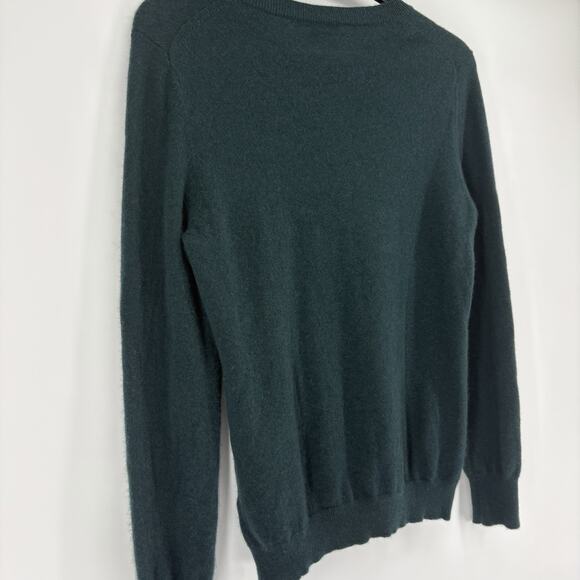 Antonio Melani 100% Cashmere Sweater Women’s Large Forest Green Crewneck - Picture 8 of 9